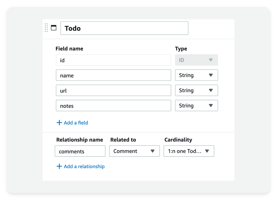 screenshot of AWS Amplify